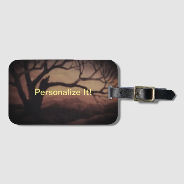 Rural country landscape luggage tag (Front Horizontal)