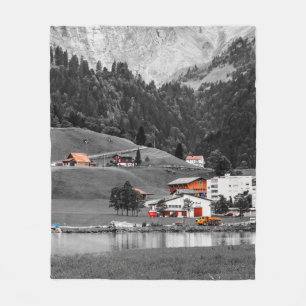 Rural Countryside Landscape Fleece Blanket