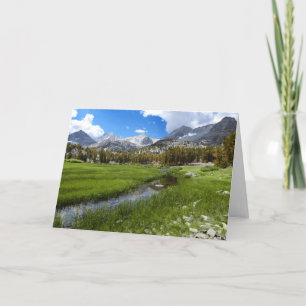 Rural Creek and Mountain Scenery, Blank Inside Card