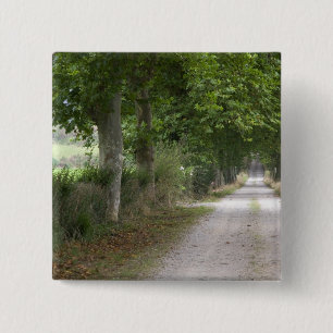 Rural dirt country road near the town of 15 cm square badge