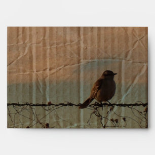 Rural Farm fence bird western barn wedding Envelopes