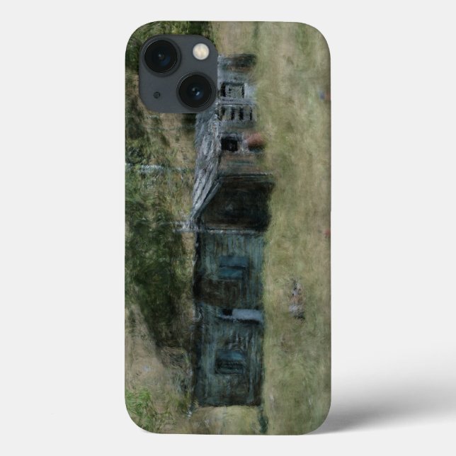 Rural Farm Outbuildings Impressionist Art Case-Mate iPhone Case (Back)