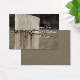 Rural Fence Post Farm Wedding Favour Tags