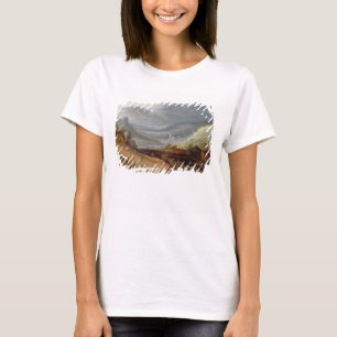 Rural Landscape with a Farmer Bridling Horses, a P T-Shirt