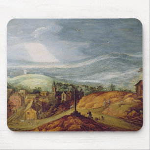 Rural Landscape with a Pilgrim Kneeling Before the Mouse Mat