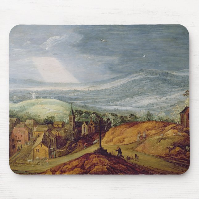 Rural Landscape with a Pilgrim Kneeling Before the Mouse Mat (Front)