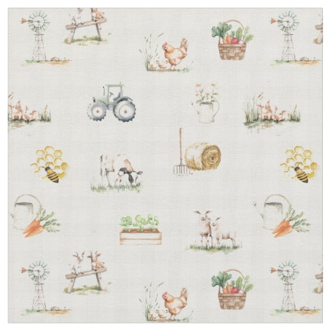 Rural living farming countryside  fabric (Close Up)