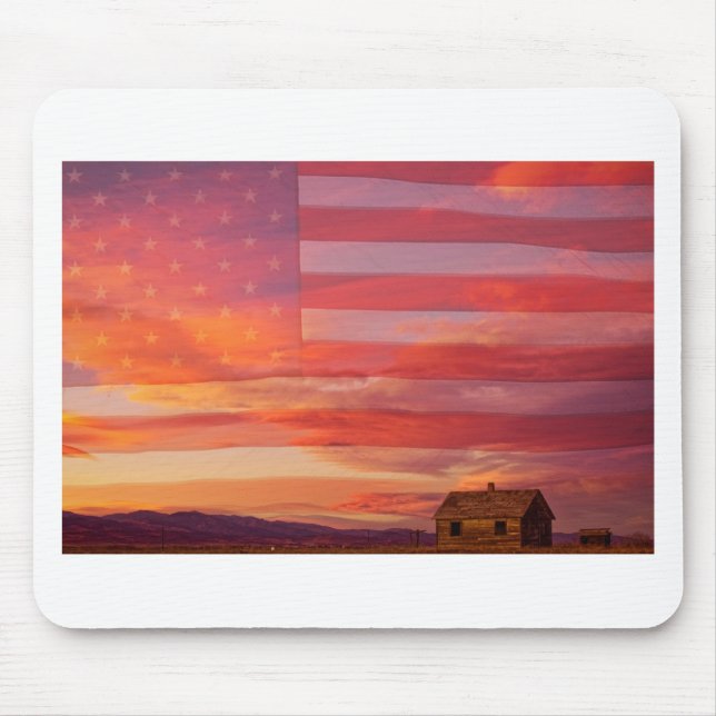 Rural Patriotic America Mouse Mat (Front)
