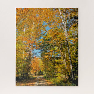 Rural Road Autumn Colors New Hampshire Jigsaw Puzzle