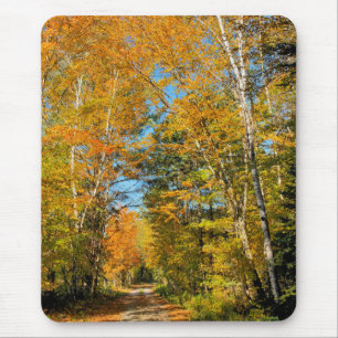 Rural Road Autumn Colours New Hampshire Mouse Mat