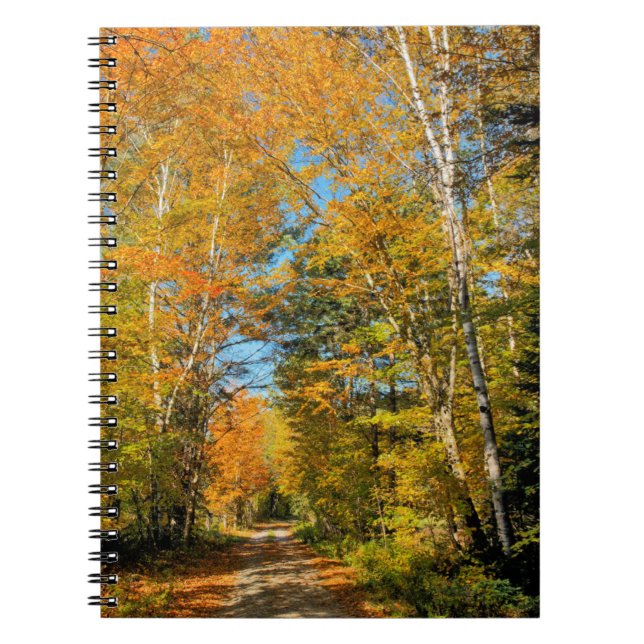 Rural Road Autumn Colours New Hampshire Notebook (Front)