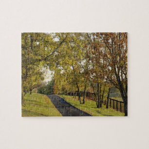Rural road through Bluegrass region of Kentucky 2 Jigsaw Puzzle