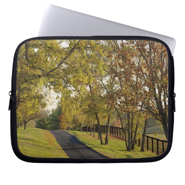 Rural road through Bluegrass region of Kentucky 2 Laptop Sleeve (Front)