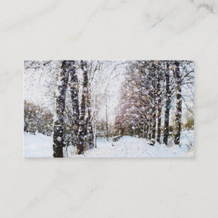 Rural Road Trees Snow Landscape Photo Cards