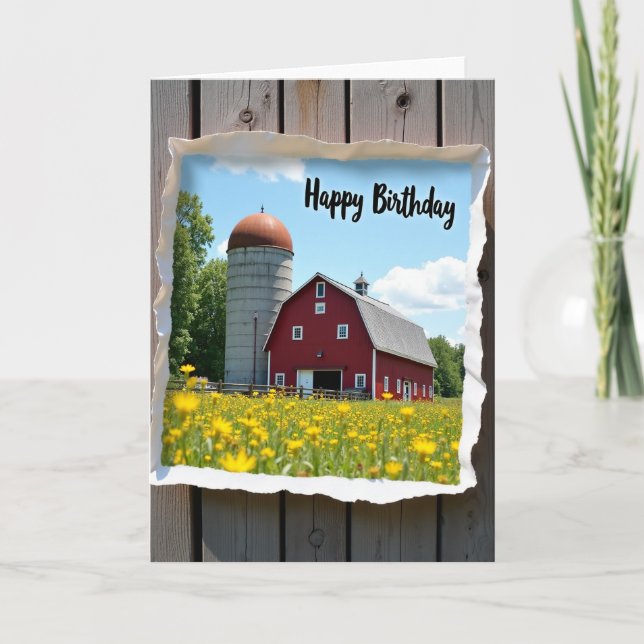 Rural Scene Birthday Card (Front)