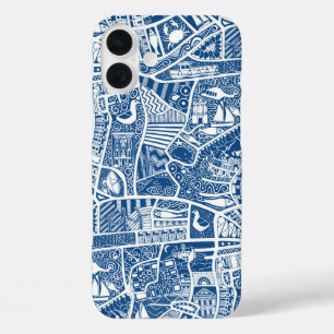 rural seaside living blue iPhone 16 plus case