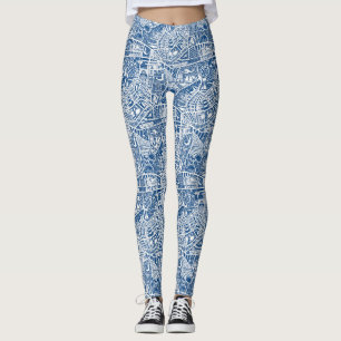 rural seaside living blue leggings