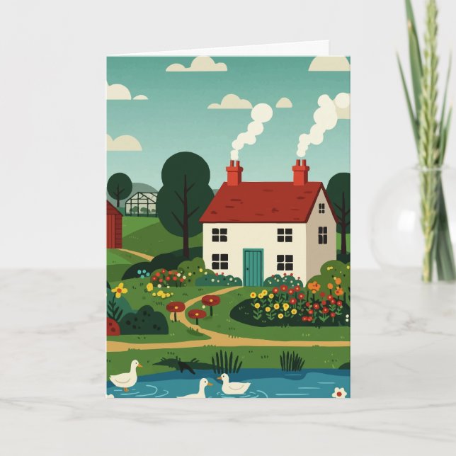 Rural town holiday card (Front)