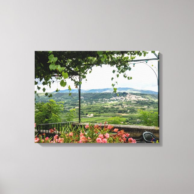 Rural Town Landscape, France Canvas Print (Front)