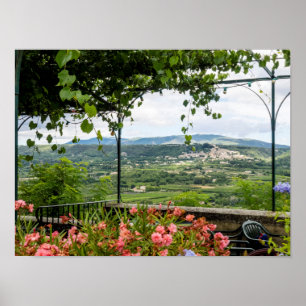 Rural Town Landscape, France Poster