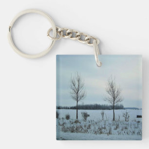 Rural View in Quebec, Canada Key Ring
