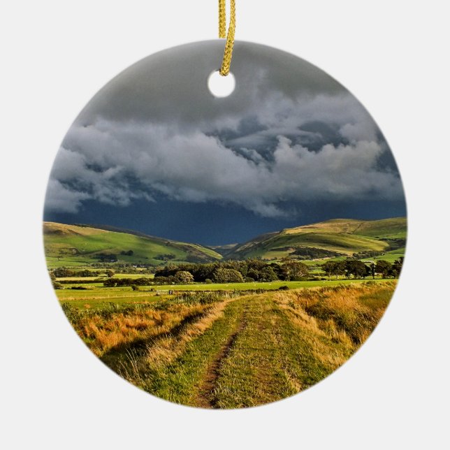 RURAL VIEWS WALES CERAMIC TREE DECORATION (Front)