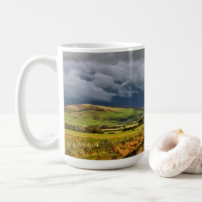 RURAL VIEWS WALES COFFEE MUG (With Donut)