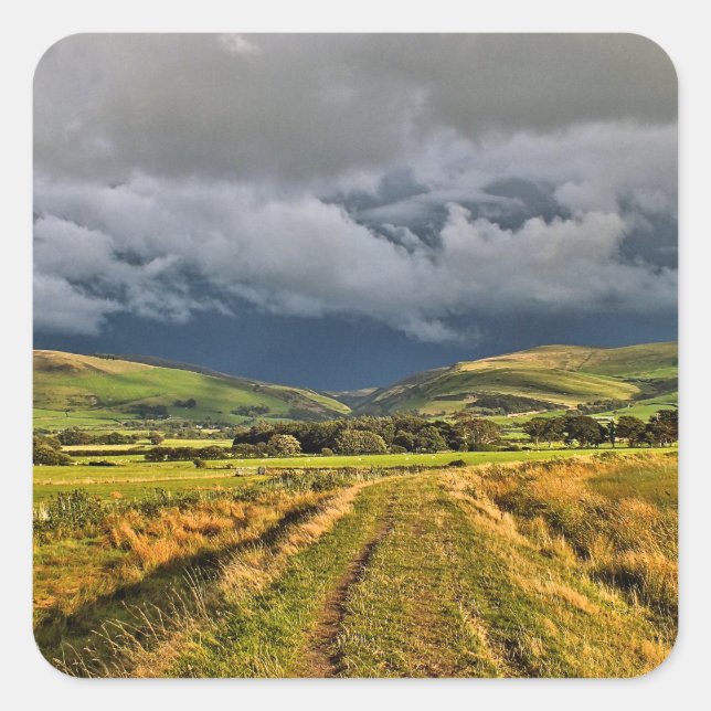 RURAL VIEWS WALES SQUARE STICKER (Front)