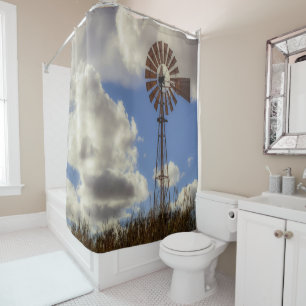 Rural Windmill Shower Curtain