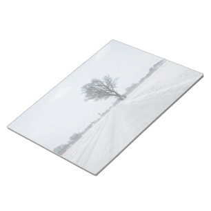 Rural winter road notepad