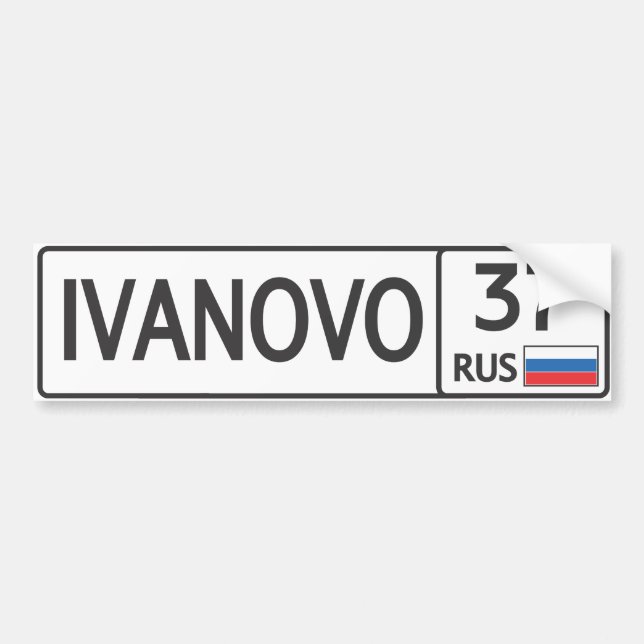RUS. Ivanovo. 37 Bumper Sticker (Front)