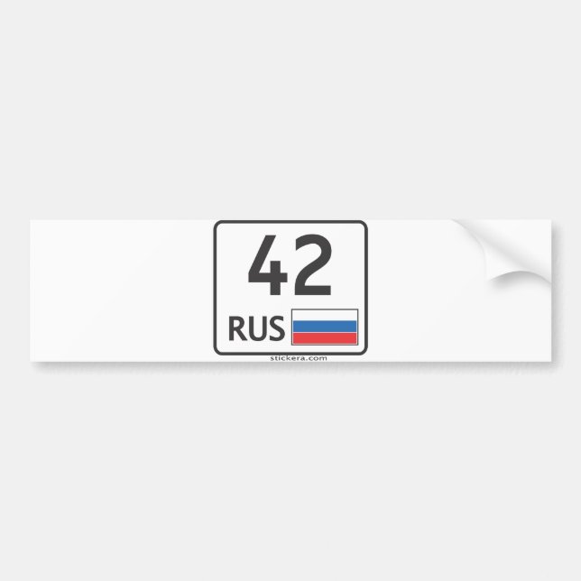 RUS. Kemerovo. 42 Bumper Sticker (Front)