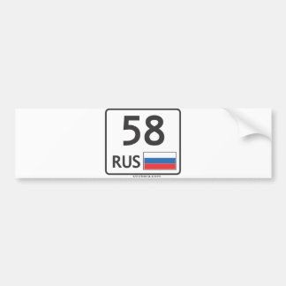 RUS. Penza. 58 Bumper Sticker