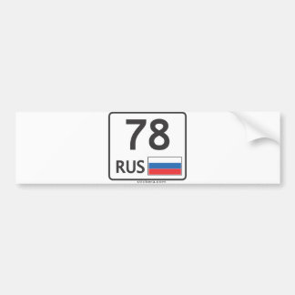 RUS. St.Peresburg. 78 Bumper Sticker