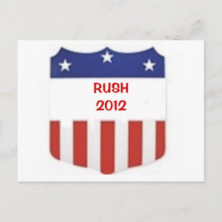 Rush 2012 postcard