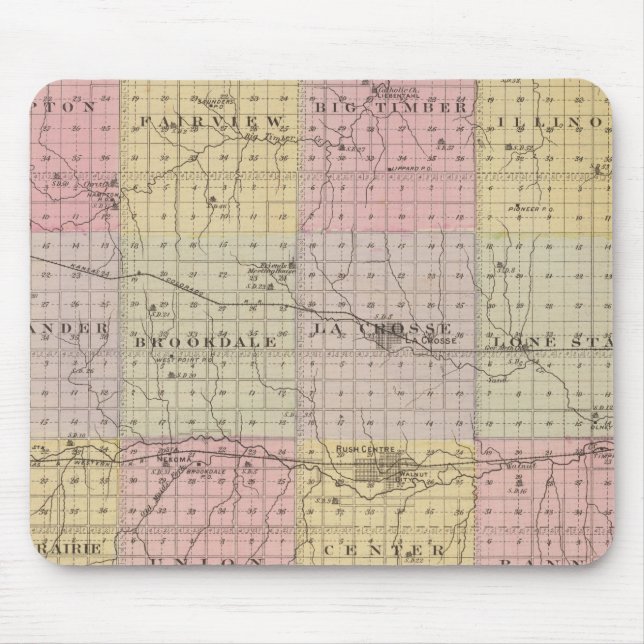 Rush County, Kansas Mouse Mat (Front)