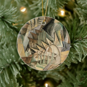 Rush Hour, New York by Max Weber, Vintage Cubism Ceramic Tree Decoration