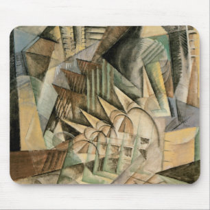 Rush Hour, New York by Max Weber, Vintage Cubism Mouse Mat