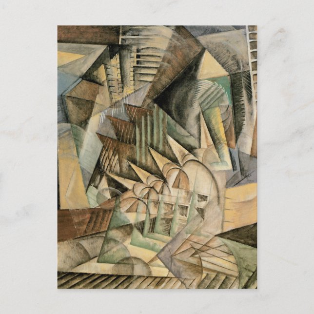 Rush Hour, New York by Max Weber, Vintage Cubism Postcard (Front)