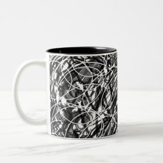 Rush of Time Abstract Art Two-Tone Coffee Mug