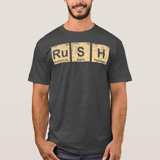 Rush RuSH Periodic Table Elements  (3) T-Shirt (Front)