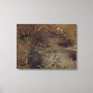 Rushes by a Pool, c.1821 (oil on paper on board) Canvas Print