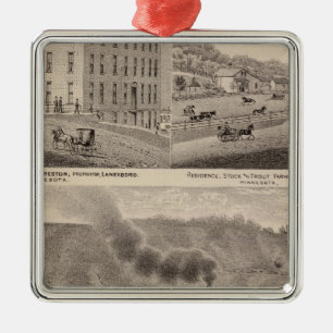 Rushford Wagonand Carriage County, Minnesota Metal Tree Decoration