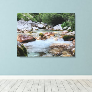 Rushing Mountain Rapids – Crystal River Stream Canvas Print
