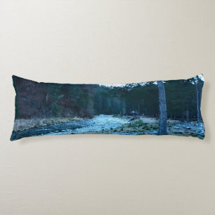 Rushing Mountain Stream – Wild Nature Romania Body Cushion