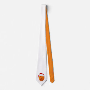 Rushing the Holiday (Santa Pumpkin} Tie