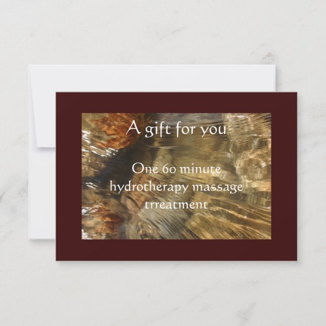 Rushing Water Gift Certificate (Front)