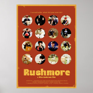 Rushmore featuring the many faces of Max Fischer Poster