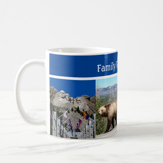 Rushmore Yellowstone Tetons Photo Souvenir Set  Coffee Mug (Left)