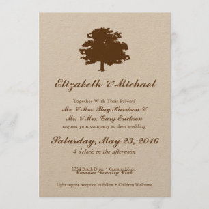 Rusic Tree Wedding Invitation